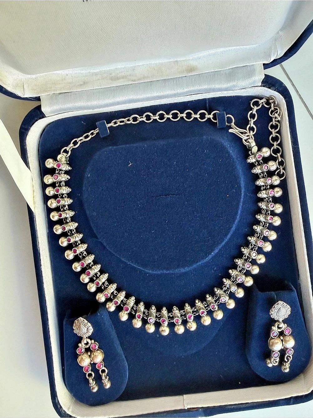 ARTH Silver & Pink Jewelry Set